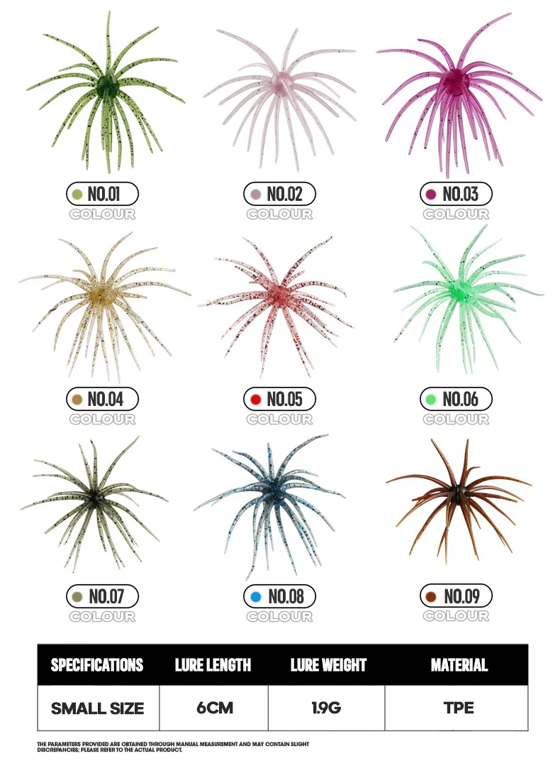 Cheery Sea Urchin TPE Soft Lure Fishing Bait for Bass 、 、 、 ABS Pencil Lure - view 19