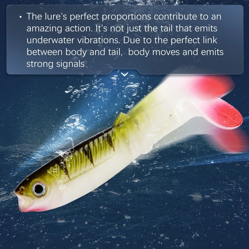 CHEERY Paddle Tail Soft Swimbait Fishing Bait Plastic Lure ABS Pencil Lure - view 1