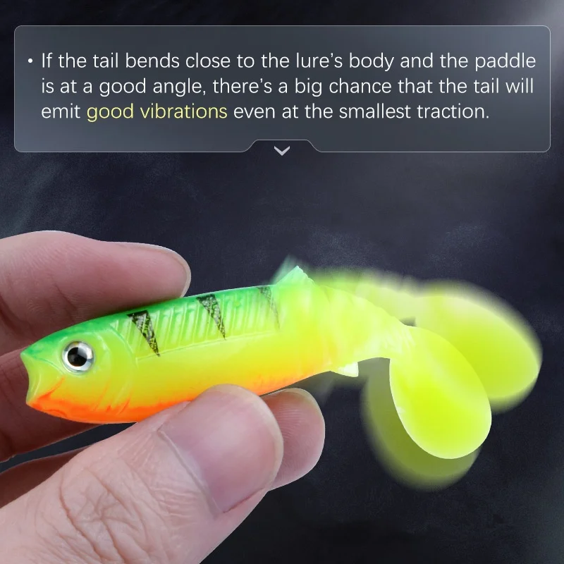 CHEERY Paddle Tail Soft Swimbait Fishing Bait Plastic Lure ABS Pencil Lure - view 2