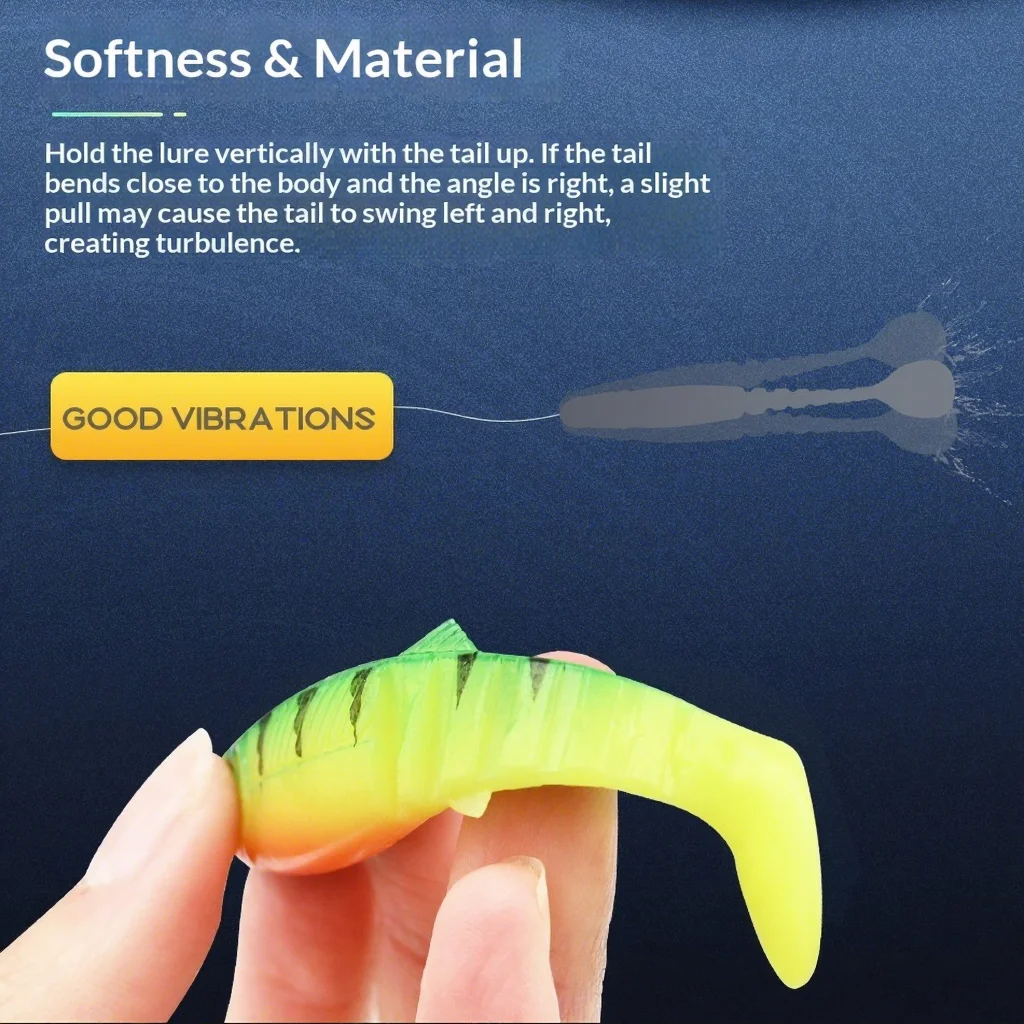 CHEERY Paddle Tail Soft Swimbait Fishing Bait Plastic Lure ABS Pencil Lure - view 5