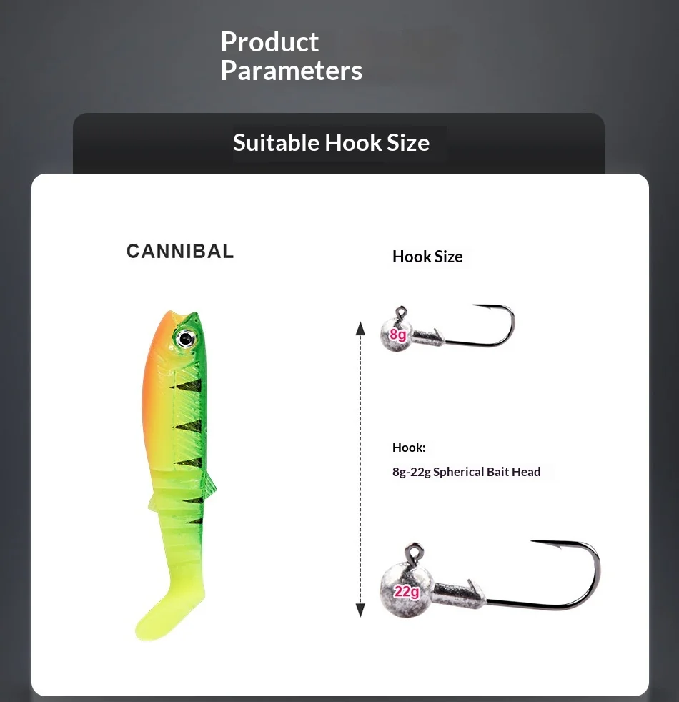 CHEERY Paddle Tail Soft Swimbait Fishing Bait Plastic Lure ABS Pencil Lure - view 9