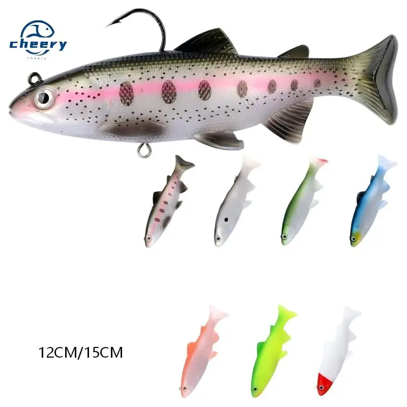 CHEERY 12cm/15cm Soft Lure Fishing Bait Plastic for Trout