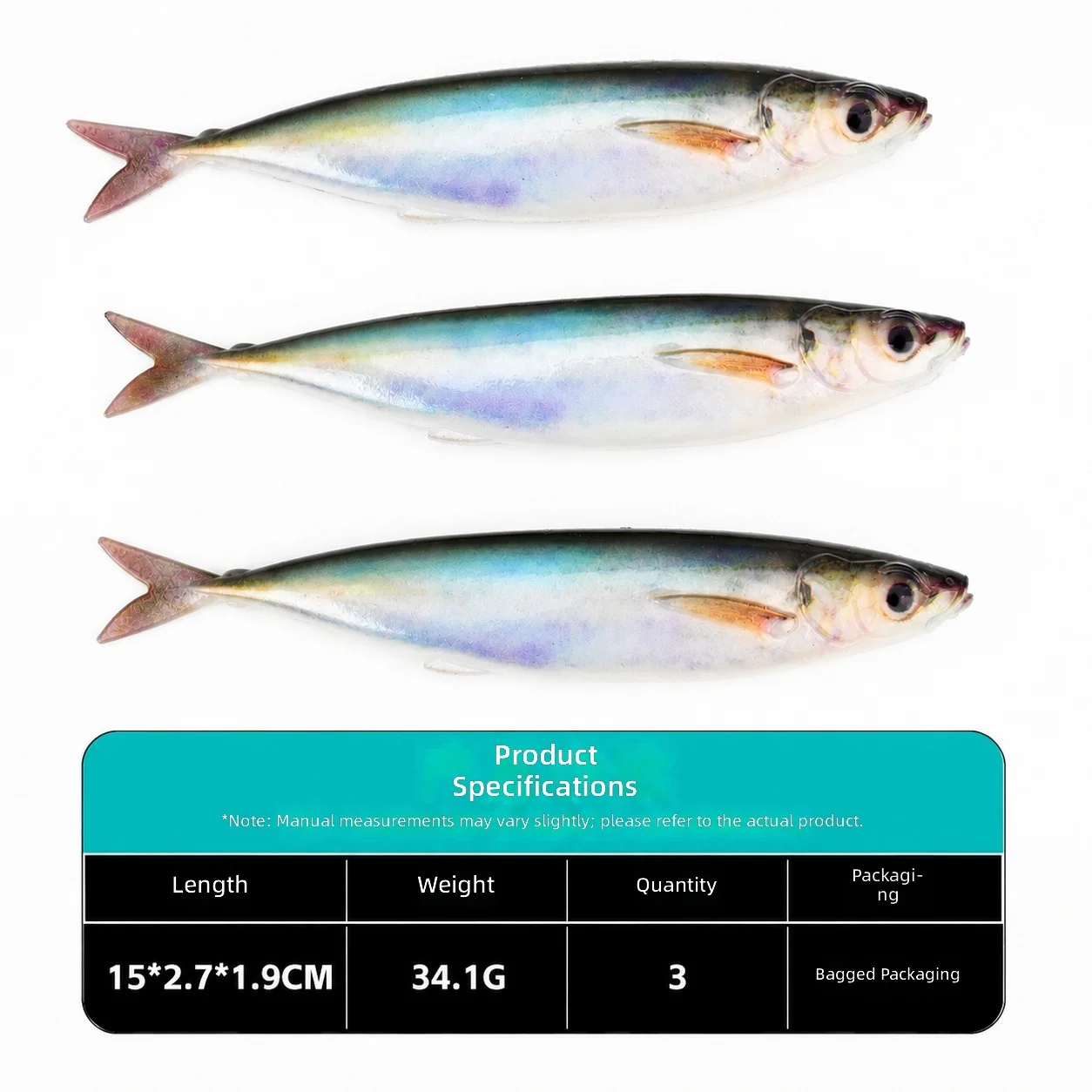 CHEERY Soft Fishing Bait Artificial Saltwater Trolling for Bass ABS Pencil Lure - view 2