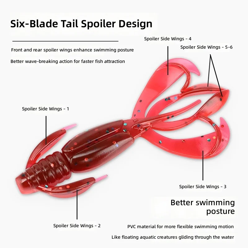 Brand K Bionic CrazyFlapper Soft Lure Fishing Bait 10, for ABS Pencil Lure - view 4