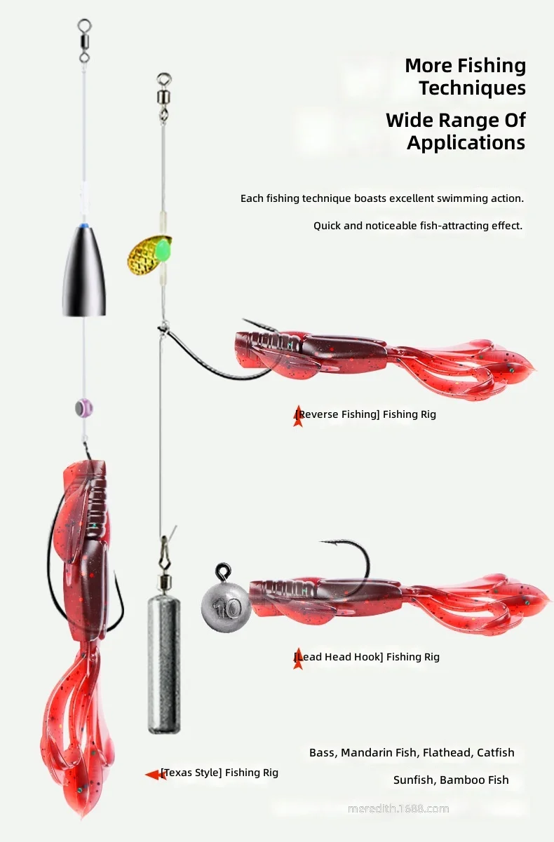 Brand K Bionic CrazyFlapper Soft Lure Fishing Bait 10, for ABS Pencil Lure - view 7
