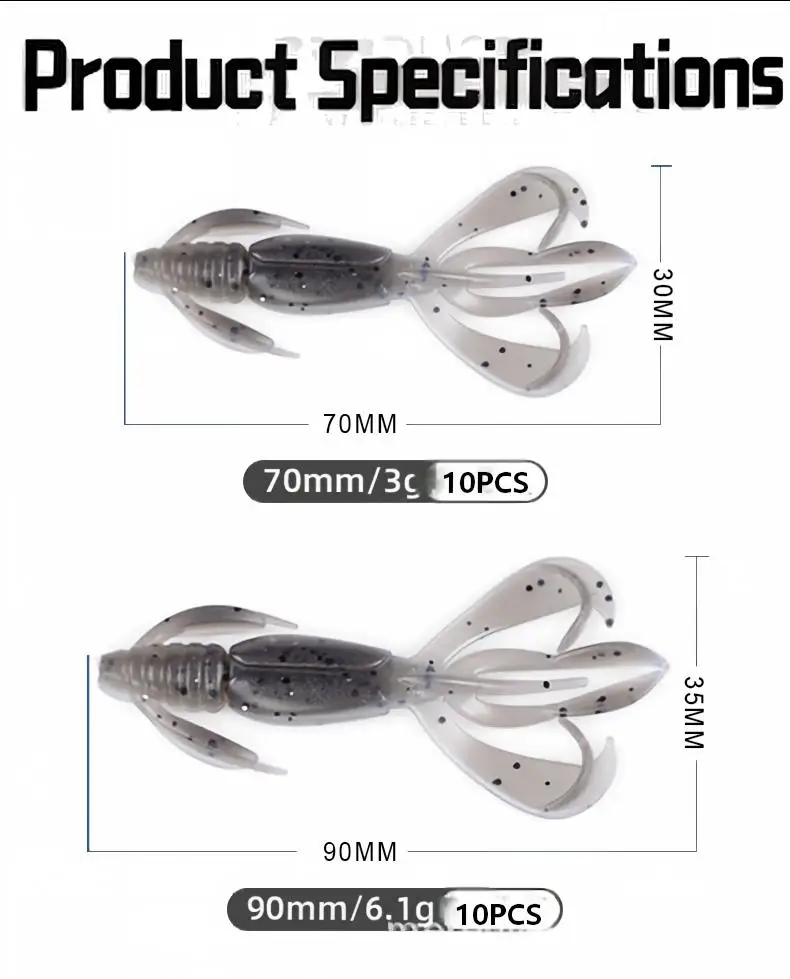 Brand K Bionic CrazyFlapper Soft Lure Fishing Bait 10, for ABS Pencil Lure - view 9