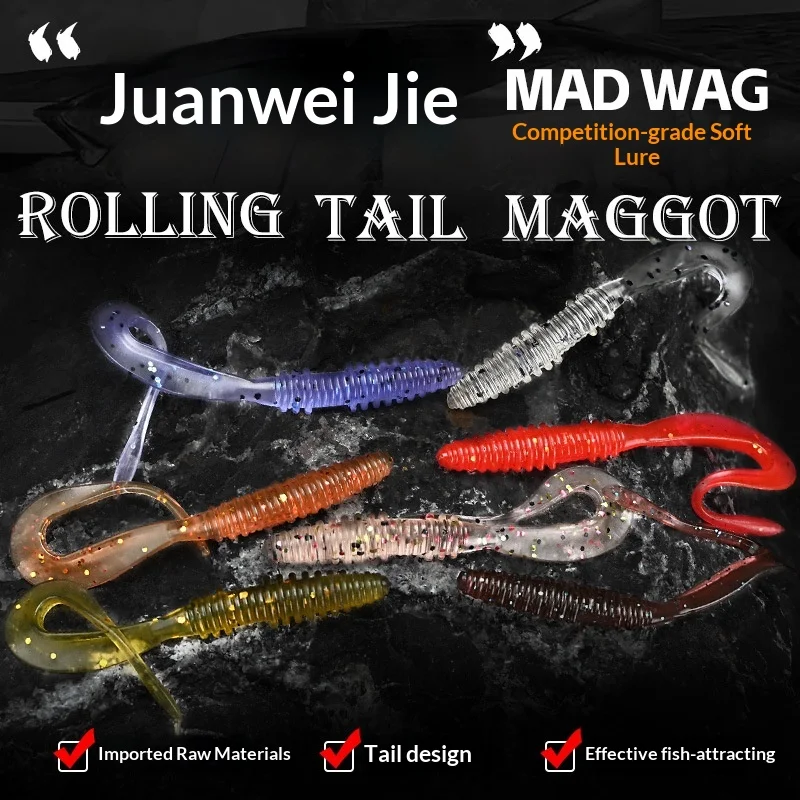 CHEERY Curly Tail Soft Worm Fishing Bait 5 cm /7.5 cm Plastic ABS Pencil Lure - view 7