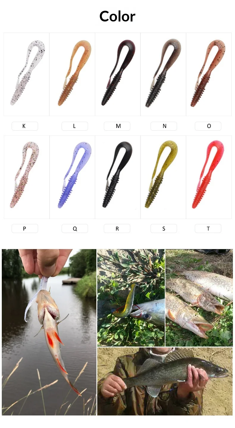 CHEERY Curly Tail Soft Worm Fishing Bait 5 cm /7.5 cm Plastic ABS Pencil Lure - view 9