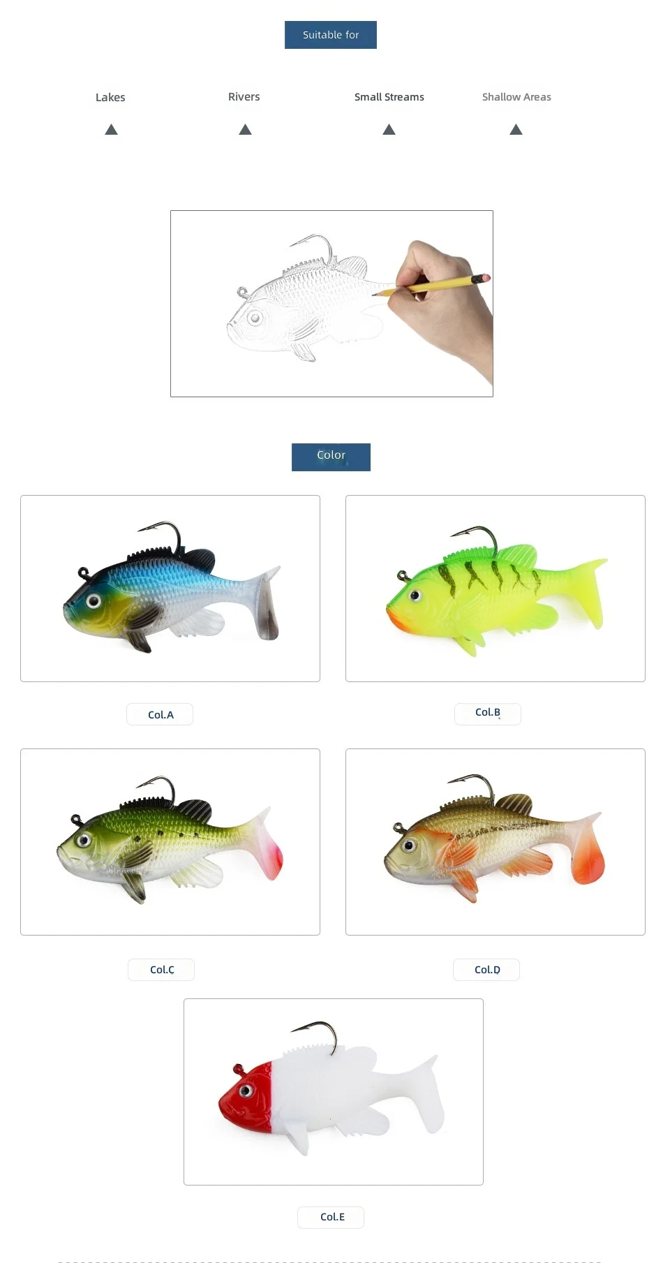 Cheery Soft Swimbait 21.6 g Artificial Fishing Bait Saltwater ABS Pencil Lure - view 6