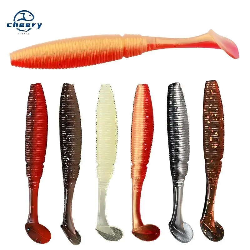 CHEERY Paddle Tail Soft Worm Fishing Bait Method Lure for Bass
