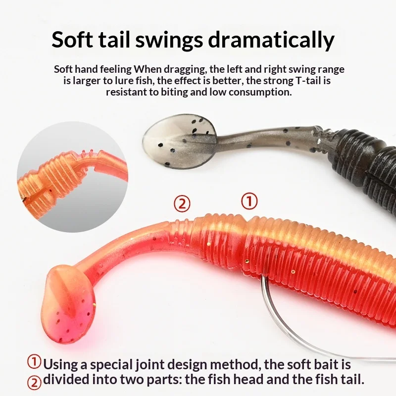 CHEERY Paddle Tail Soft Worm Fishing Bait Method Lure for Bass ABS Pencil Lure - view 5