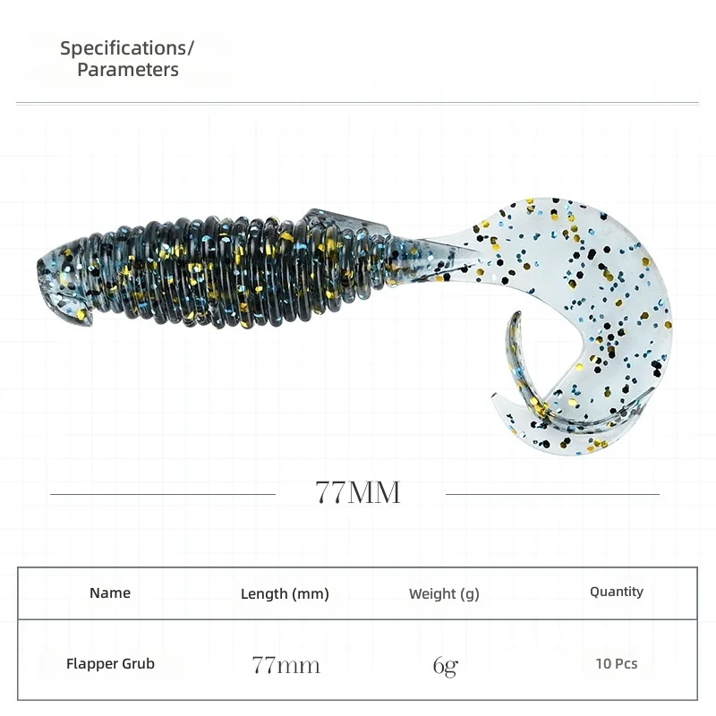 CHEERY Bite Trigger Curly Tail Soft Worm Fishing Bait Lure for ABS Pencil Lure - view 1
