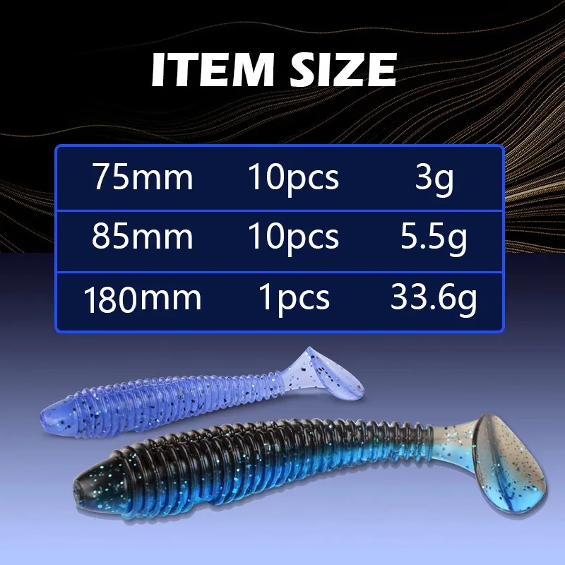 CHEERY Paddle Tail Soft Swimbait Plastic Lure Freshwater ABS Pencil Lure - view 4