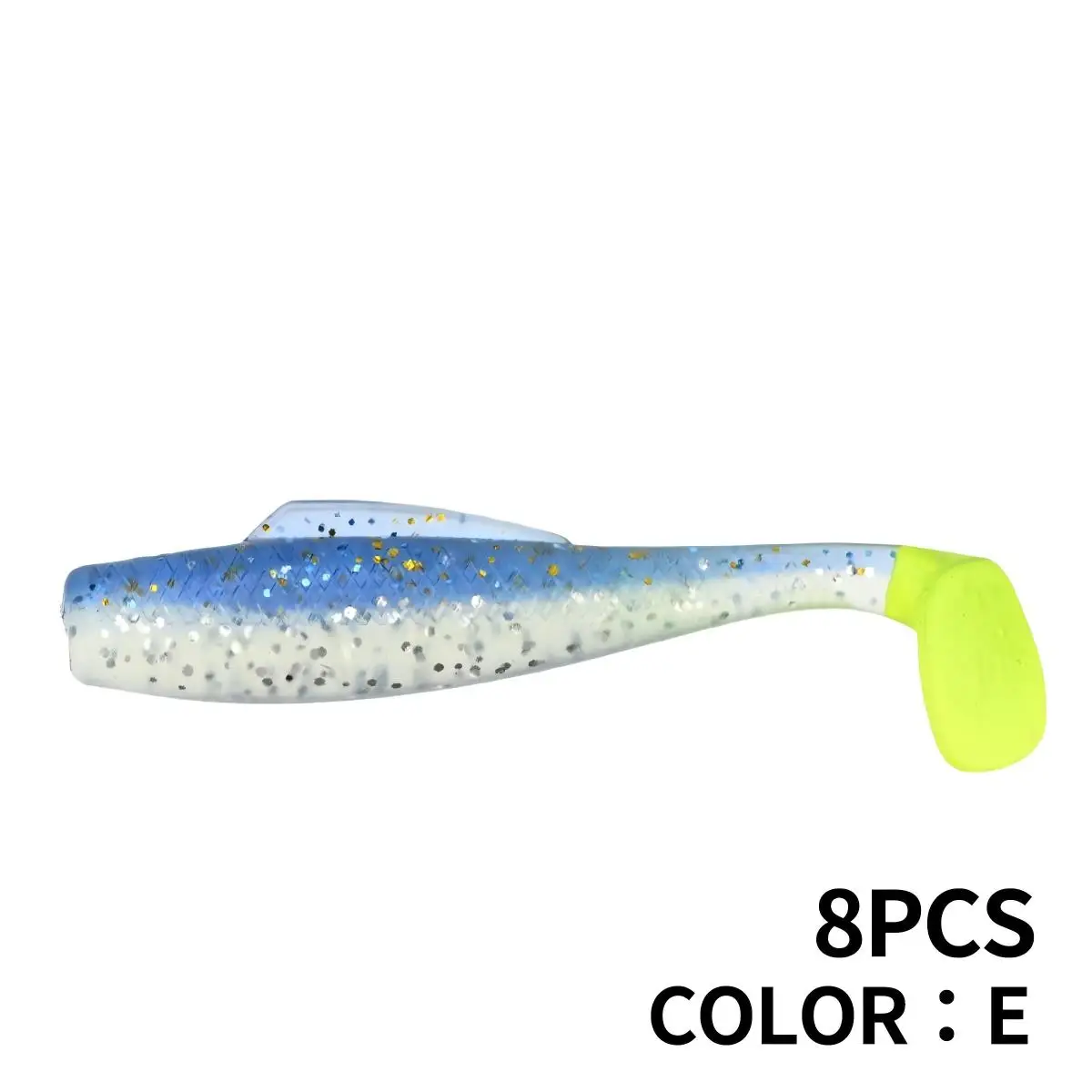CHEERY 8CM Paddle Tail Soft Swimbait Plastic Lure Freshwater ABS Pencil Lure - view 8