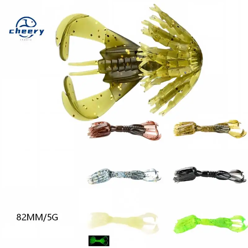 CHEERY 16 Shrimp Soft Swimbait Artificial Fishing Bait, for