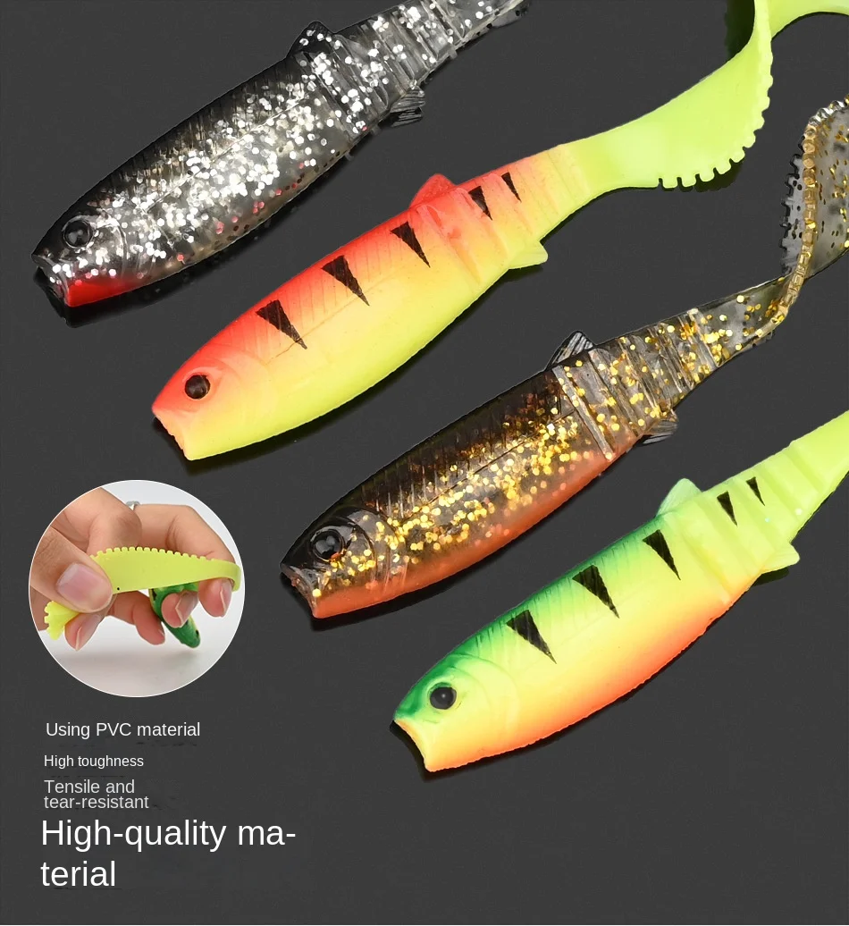 CHEERY 7/9/11CM Curly Tail Soft Swimbait Lure Freshwater Saltwater ABS Pencil Lure - view 4
