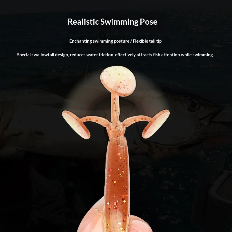 CHEERY 55MM/2.3G Paddle Tail Soft Worm Fishing Bait Plastic Lure ABS Pencil Lure - view 2