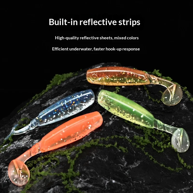 CHEERY 55MM/2.3G Paddle Tail Soft Worm Fishing Bait Plastic Lure ABS Pencil Lure - view 4