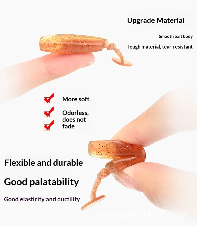 CHEERY 55MM/2.3G Paddle Tail Soft Worm Fishing Bait Plastic Lure ABS Pencil Lure - view 6