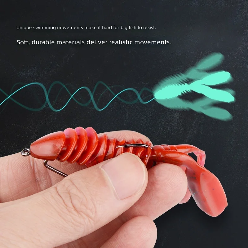 CHEERY Shrimp Soft Lure Freshwater Saltwater Worm Pond Bass ABS Pencil Lure - view 3