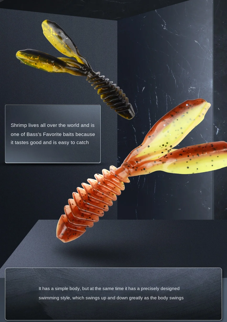 CHEERY Shrimp Soft Lure Freshwater Saltwater Worm Pond Bass ABS Pencil Lure - view 7