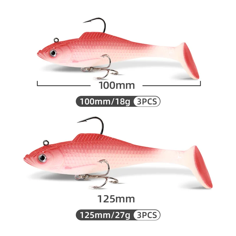 CHEERY T Tail Lead Jig Soft Swimbait 10CM 12CM Plastic Lure for ABS Pencil Lure - view 17