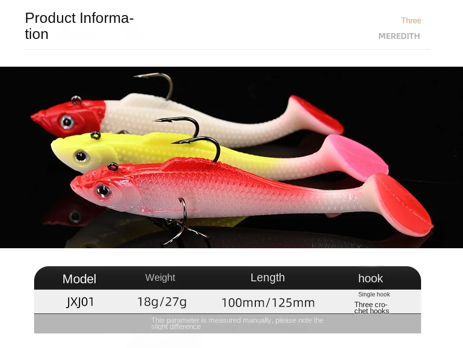 CHEERY T Tail Lead Jig Soft Swimbait 10CM 12CM Plastic Lure for ABS Pencil Lure - view 5