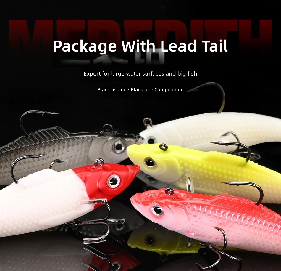 CHEERY T Tail Lead Jig Soft Swimbait 10CM 12CM Plastic Lure for ABS Pencil Lure - view 9