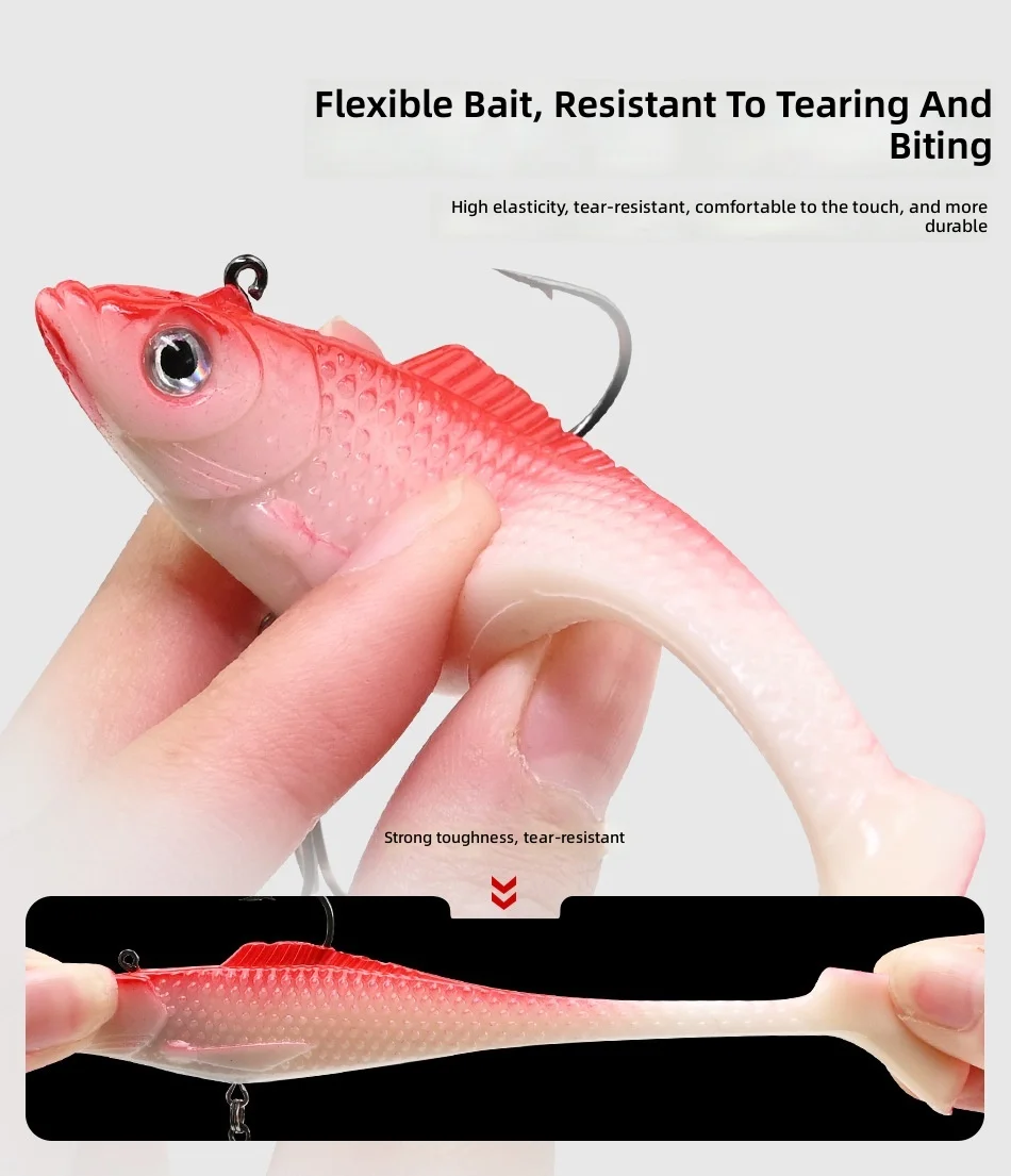 CHEERY T Tail Lead Jig Soft Swimbait 10CM 12CM Plastic Lure for ABS Pencil Lure - view 10