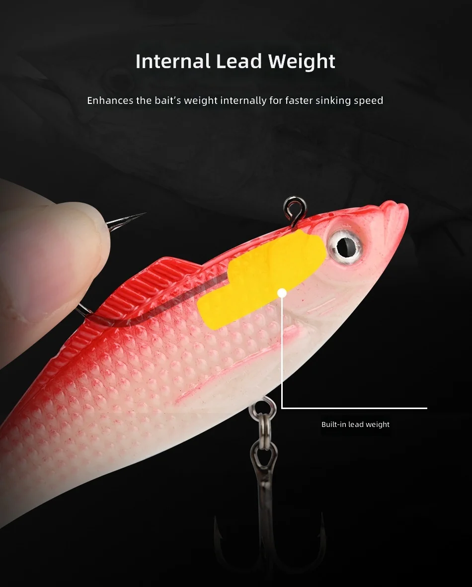 CHEERY T Tail Lead Jig Soft Swimbait 10CM 12CM Plastic Lure for ABS Pencil Lure - view 11