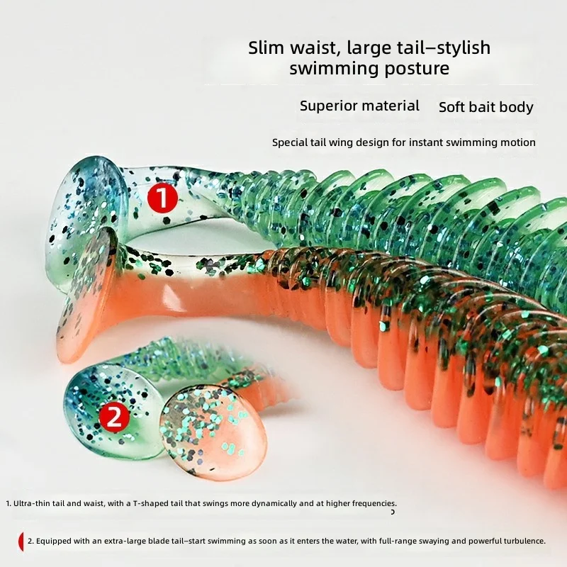 CHEERY 6.5CM/8CM Paddle Tail Soft Lure Worm, for Bass 、 、 、 Pond ABS Pencil Lure - view 6