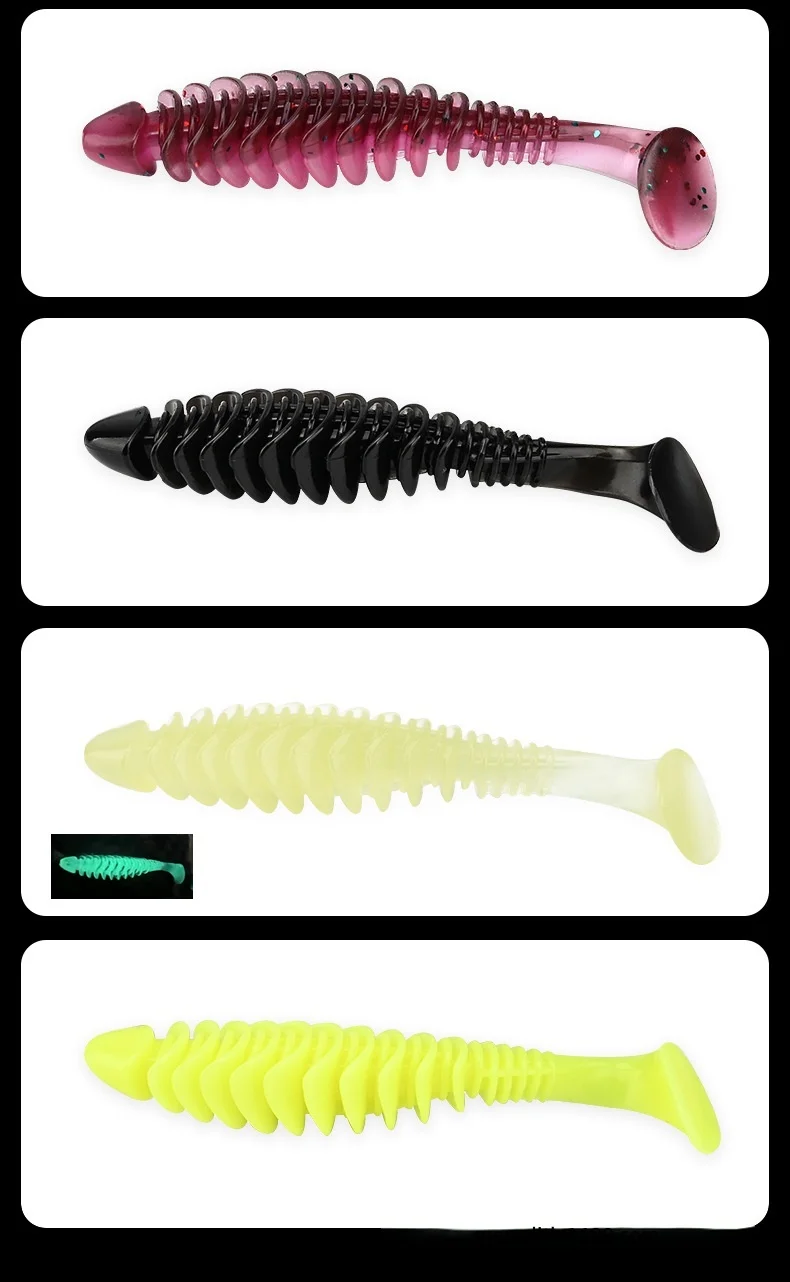 CHEERY 6.5CM/8CM Paddle Tail Soft Lure Worm, for Bass 、 、 、 Pond ABS Pencil Lure - view 12