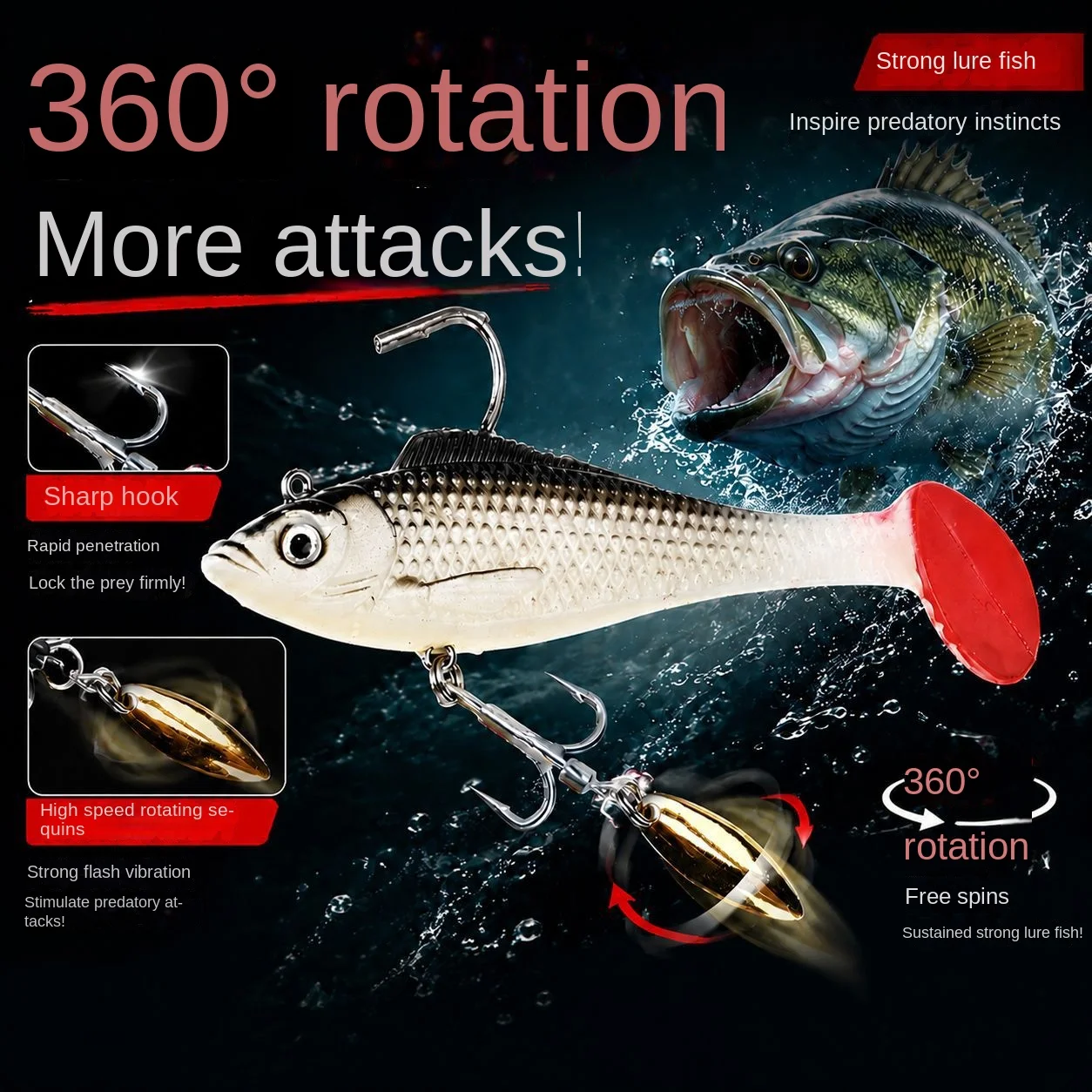 CHEERY Blade Lead Soft Swimbait 10CM 12CM Lure ABS Pencil Lure - view 5