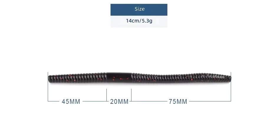 CHEERY Worm Fishing Bait Pond Bass Catfish ABS Pencil Lure - view 13