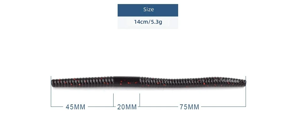 CHEERY Worm Fishing Bait Pond Bass Catfish ABS Pencil Lure - view 7