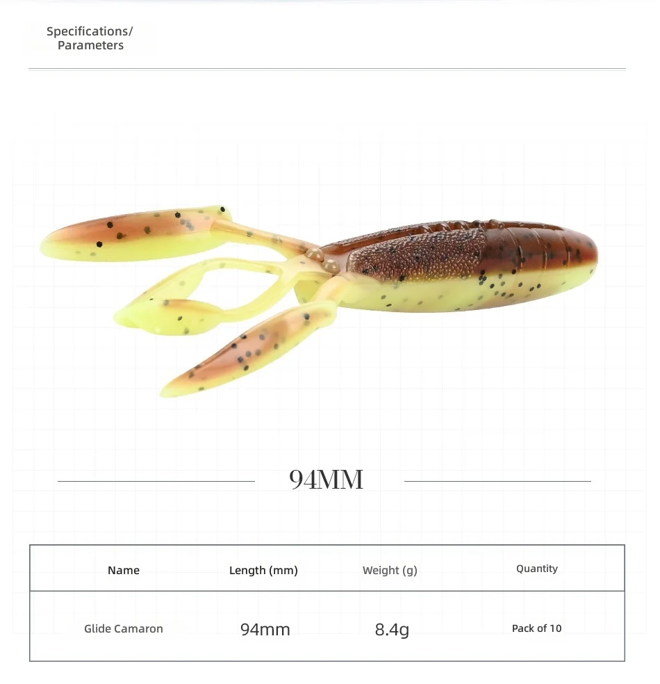 CHEERY Shrimp Soft Lure Fishing Bait 94 mm, for Pond Artificial ABS Pencil Lure - view 7