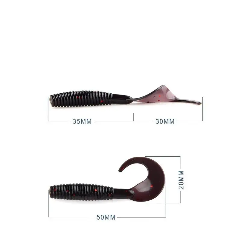 CHEERY 5CM Curly Tail Soft Lure Worm Fishing Bait, for g ABS Pencil Lure - view 13