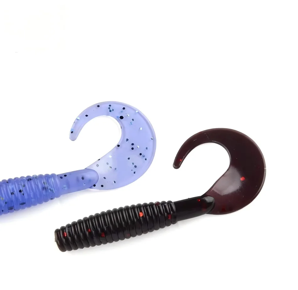 CHEERY 5CM Curly Tail Soft Lure Worm Fishing Bait, for g ABS Pencil Lure - view 6
