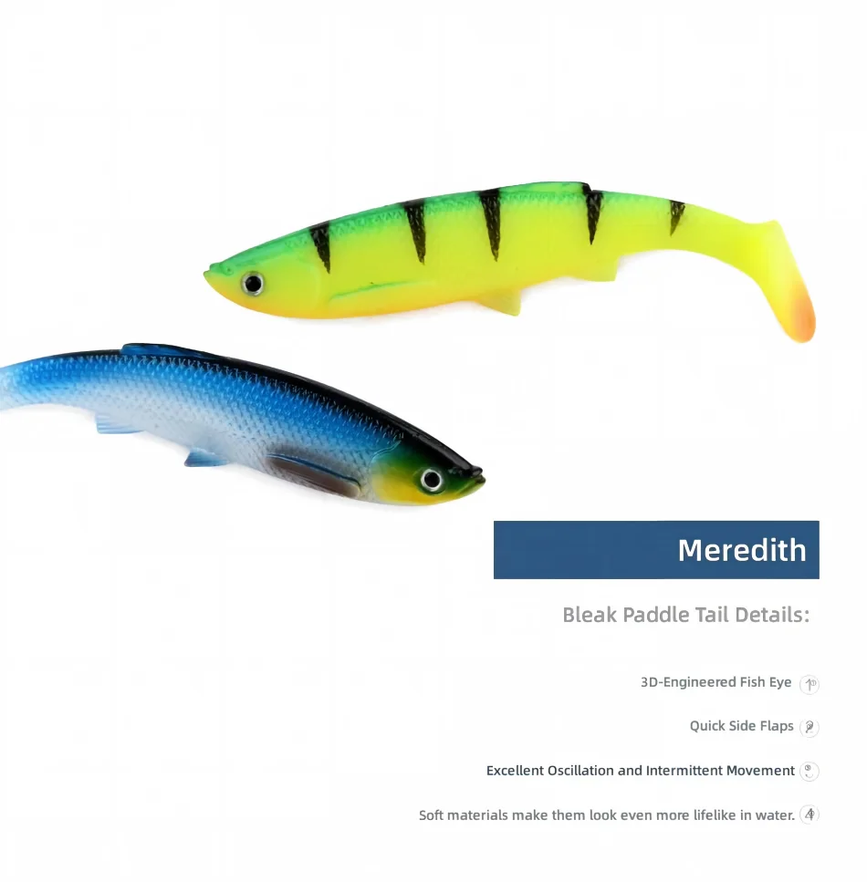 CHEERY Paddle Tail Soft Lure Fishing Bait 12CM for Bass 、 ABS Pencil Lure - view 12