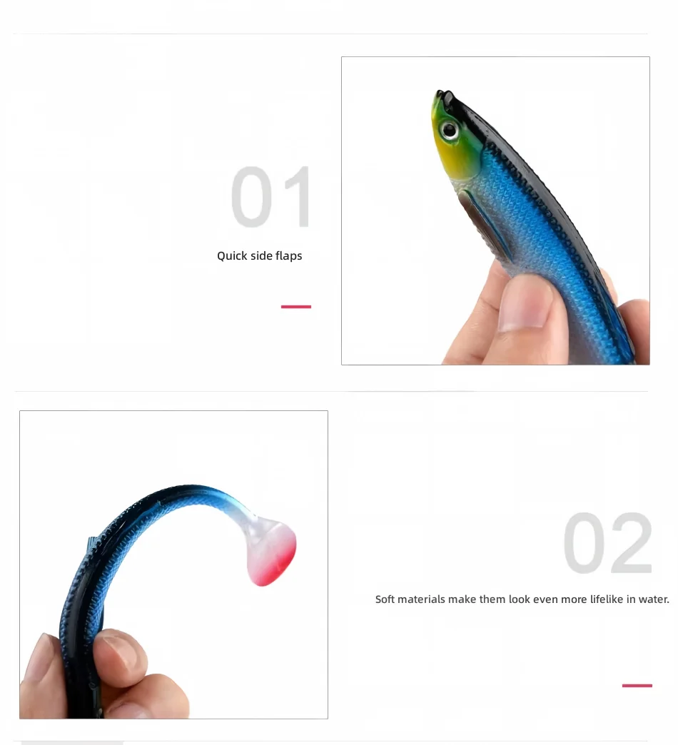 CHEERY Paddle Tail Soft Lure Fishing Bait 12CM for Bass 、 ABS Pencil Lure - view 13