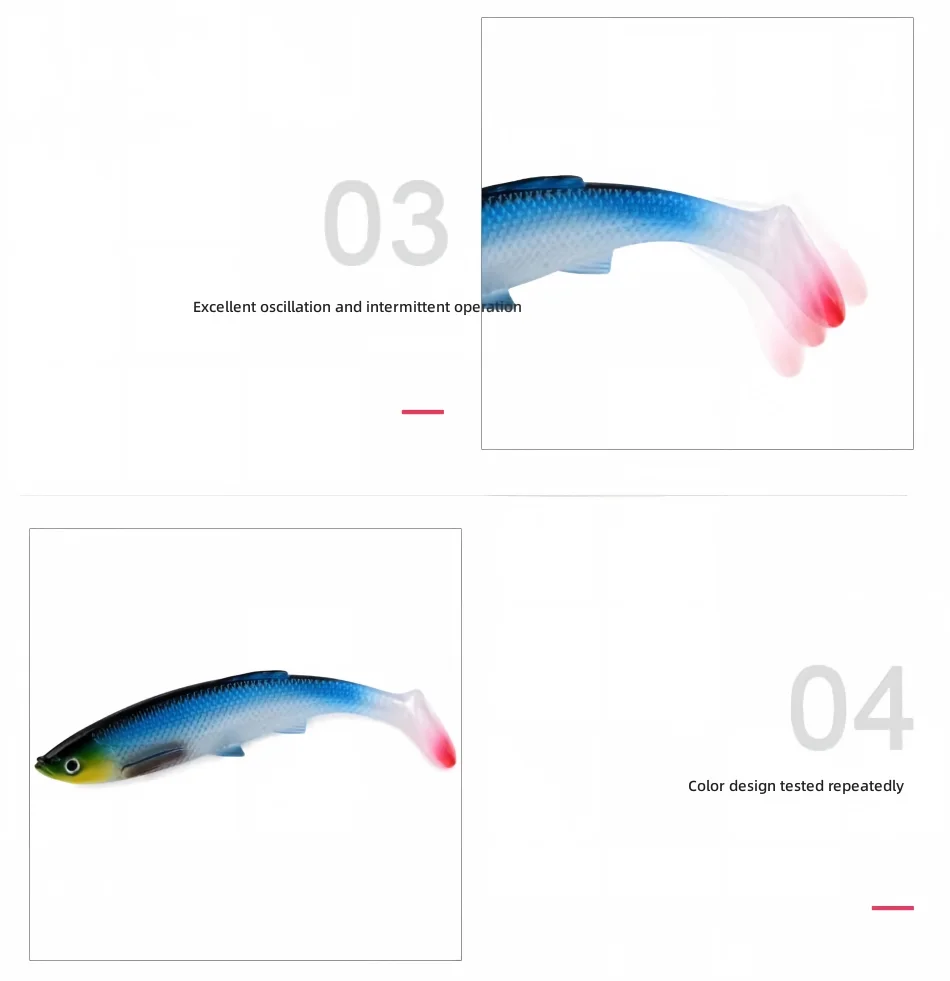 CHEERY Paddle Tail Soft Lure Fishing Bait 12CM for Bass 、 ABS Pencil Lure - view 14