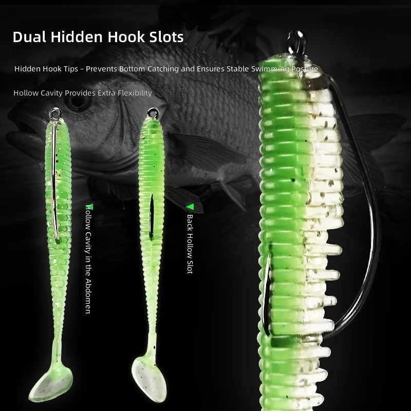 CHEERY 8/9/13CM Paddle Tail Soft Lure Fishing Bait, for ABS Pencil Lure - view 1