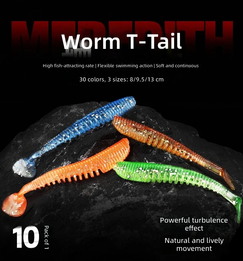 CHEERY 8/9/13CM Paddle Tail Soft Lure Fishing Bait, for ABS Pencil Lure - view 4