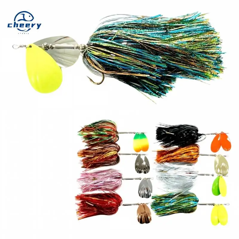 CHEERY 22CM 45g Spinner Bait Musky Magnum Tinsel Brass Metal