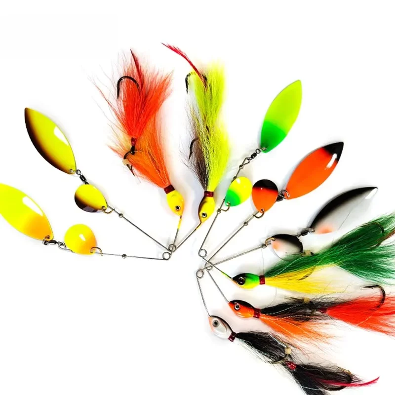 Factory Silicone 36g Rotating Spoon Freshwater Northern Musky
