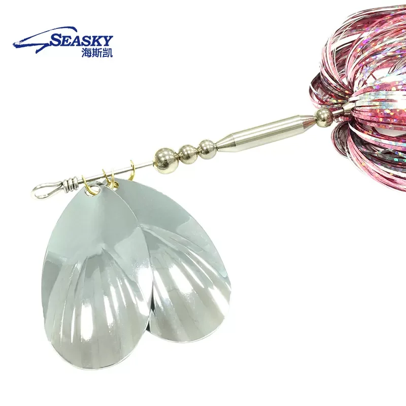 45g Double Blades Large Spoon Swim Bait Saltwater Pike Muskie ABS Pencil Lure - view 9