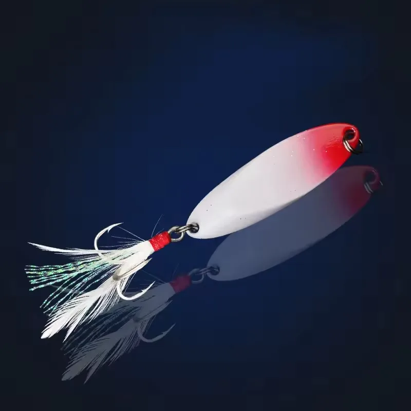 Metal Spinner Spoon Lures Trout Fishing Lure Hard Bait Sequins ABS Pencil Lure - view 4