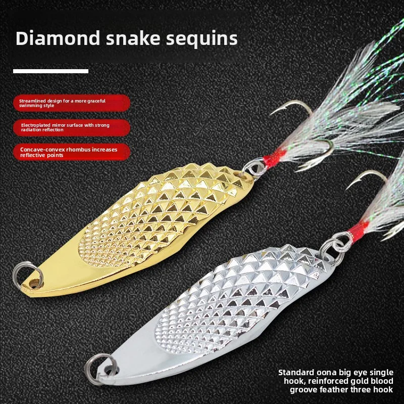Horse Mouth Sequins Lure Fake Bait Leech Beak Bass Black Fish ABS Pencil Lure - view 2