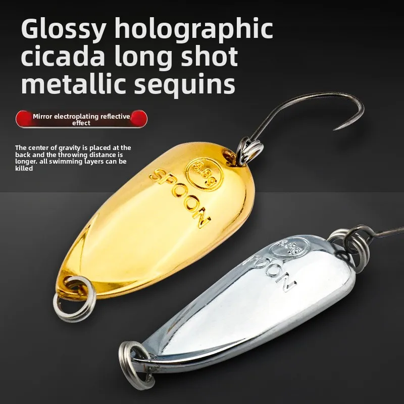Cicada Zinc Alloy Lure Mouth Sequin Micro-object Bait Bouth Blue ABS Pencil Lure - view 1