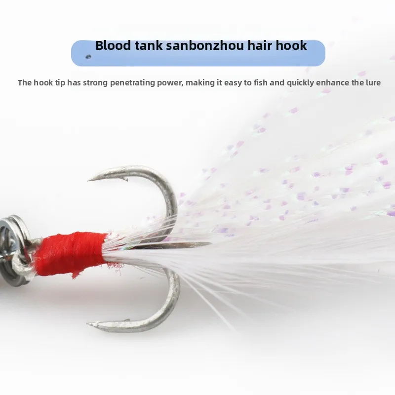 Lengthen Jumping Lure Mouth Sequin Zinc Alloy Fresh Water Coil-up